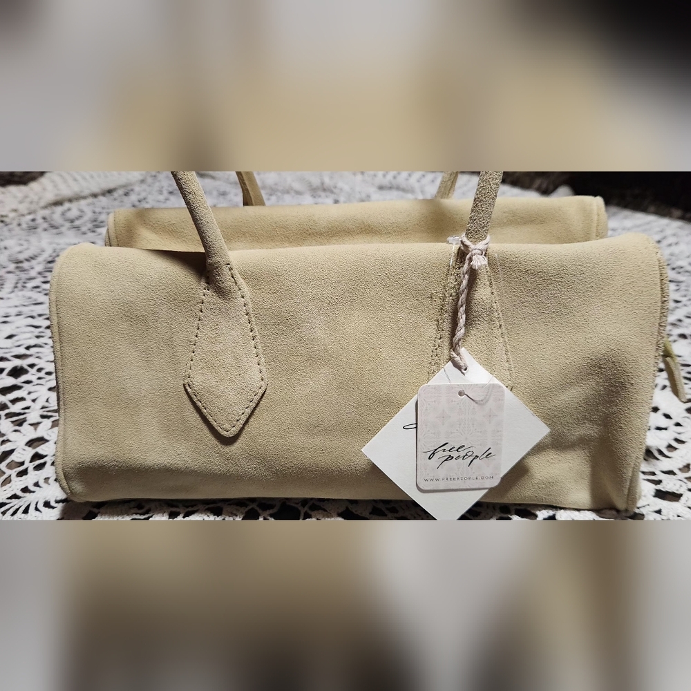 Free People Sierra Suede bag Banana Cream BnWT Sold Out Color